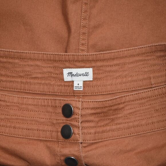 MADEWELL Women's A-Line Mini Skirt Terracotta Size 4 - Picture 3 of 6